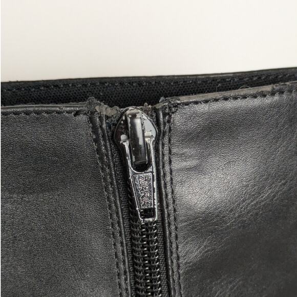 Zara Kids girls knee high black faux leather riding boots size 35 - Picture 9 of 13